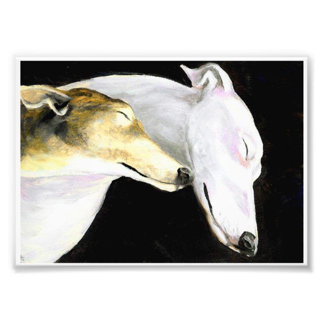Greyhound Love Dog Art Photo Print (Front)