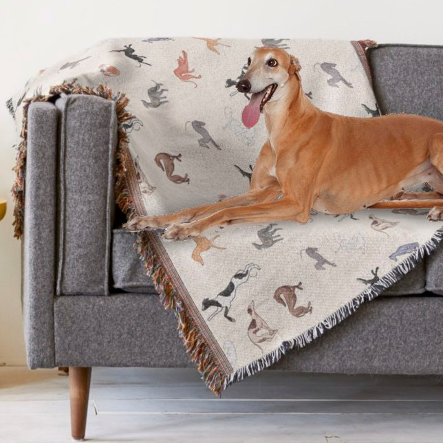 Greyhound Love Throw Blanket (Creator Uploaded)