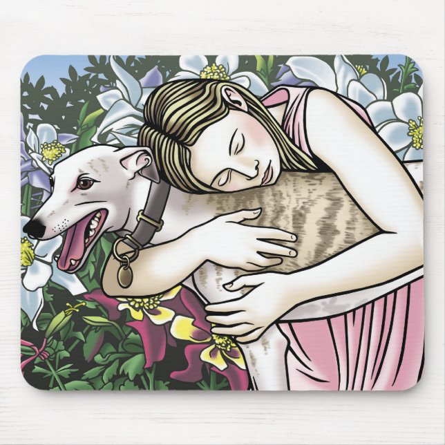 Greyhound Lover Mouse Pad (Front)