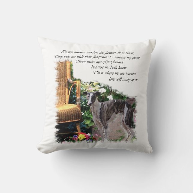 Greyhound Lovers Gifts Throw Pillow (Front)