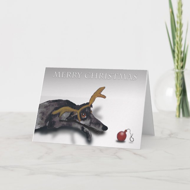 GREYHOUND MERRY CHRISTMAS HOLIDAY CARD (Front)