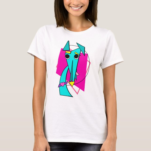 Greyhound Minimalistic Pop Art Pup T-Shirt (Front)
