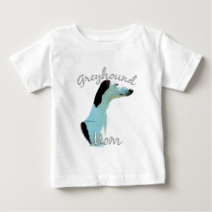 Greyhound Mom 2 Baby T-Shirt