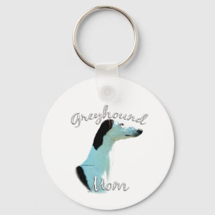 Greyhound Mom 2 Keychain