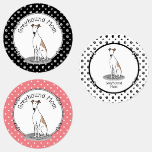Greyhound Mom (fawn white) Cute Dog Mom Funny
