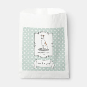 Greyhound Mom (fawn white) Cute Dog Mom Funny Favour Bag
