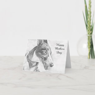 Greyhound Mothers Day card (a447)