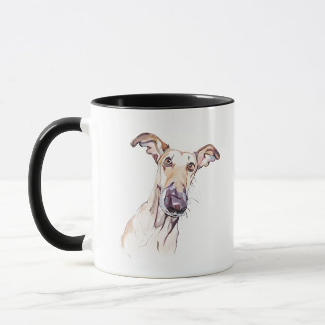 Greyhound Mug –  Dog Mom Coffee Mug (Left)