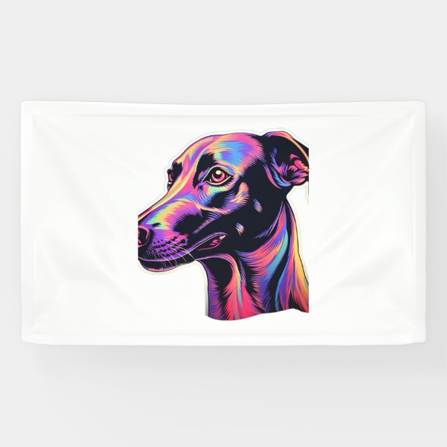 Greyhound Neon Design   Banner (Horizontal)
