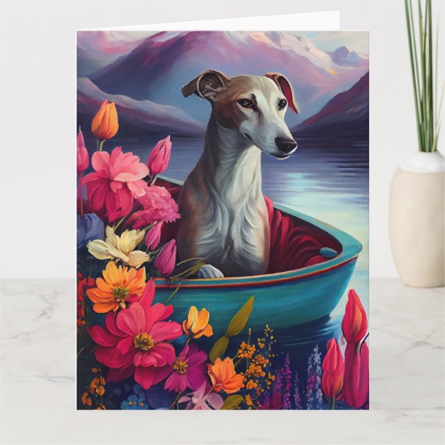 Greyhound on a Paddle: A Scenic Adventure Card (Front)
