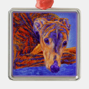 Greyhound Ornament - "Ace"