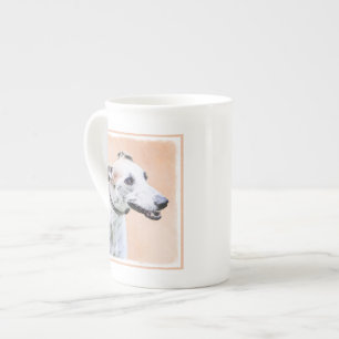Greyhound Painting - Cute Original Dog Art Bone China Mug