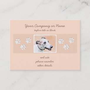 Greyhound Painting - Cute Original Dog Art Business Card