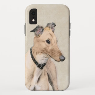 Greyhound Painting - Cute Original Dog Art iPhone XR Case