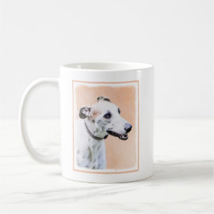 Greyhound Painting - Cute Original Dog Art Coffee Mug