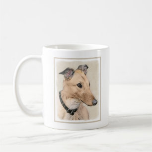 Greyhound Painting - Cute Original Dog Art Coffee Mug