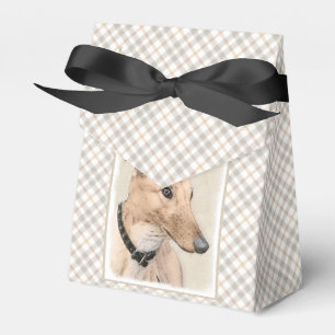 Greyhound Painting - Cute Original Dog Art Favor Box