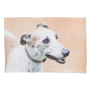 Greyhound Painting - Cute Original Dog Art Pillowcase