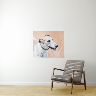 Greyhound Painting - Cute Original Dog Art Tapestry