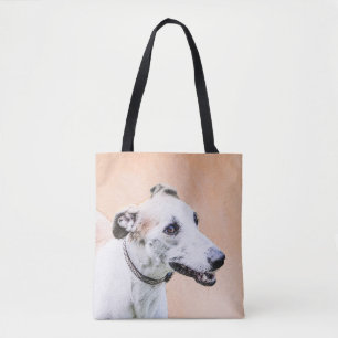 Greyhound Painting - Cute Original Dog Art Tote Bag