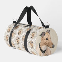 Greyhound Painting Fawn Cute Original Pet Dog Art