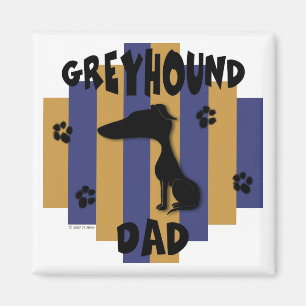 Greyhound Papa Magnet