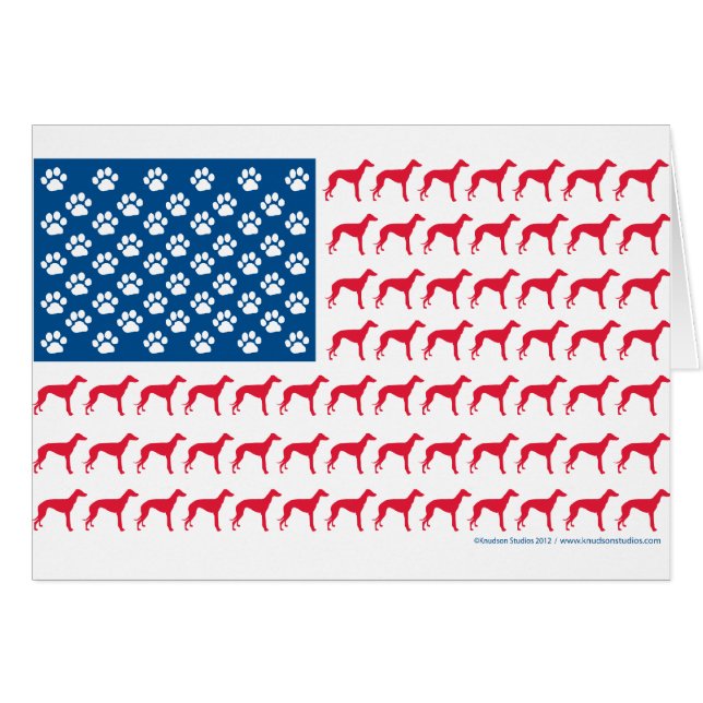 Greyhound Patriotic Flag (Front Horizontal)
