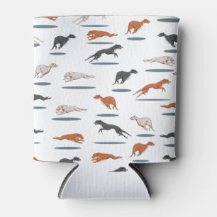 Greyhound Pattern Can Cooler