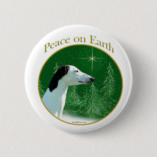Greyhound Peace 2 Inch Round Button