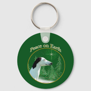 Greyhound Peace Keychain