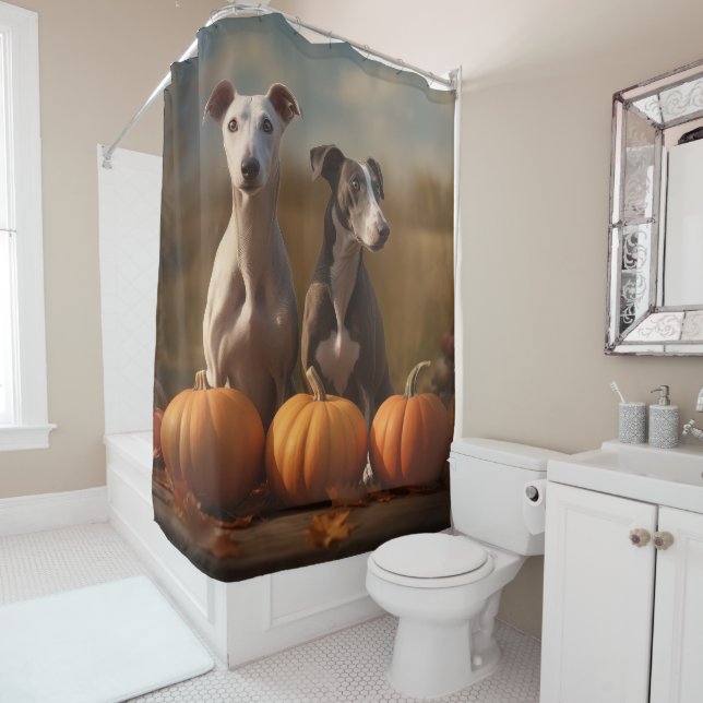 Greyhound Puppy Autumn Delight Pumpkin (In Situ)