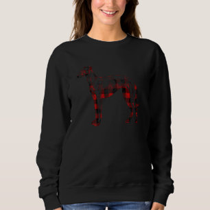 Greyhound Red Buffalo Plaid Dog Pet Matching Famil Sweatshirt