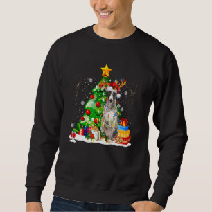 Greyhound Reindeer Christmas Lights Dog Xmas Sweatshirt