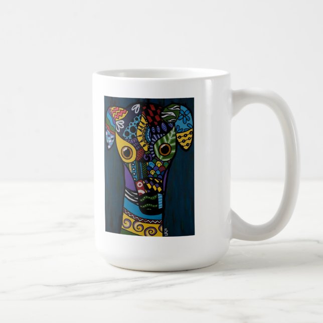 Greyhound - Retired Racing Rescue Coffee Mug (Right)
