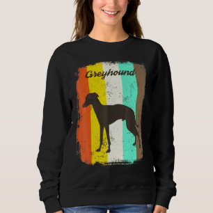 Greyhound Retro 70s Vintage Dog Sweatshirt