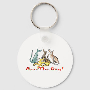 greyhound roo keychain