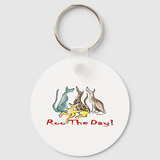 greyhound roo keychain (Front)