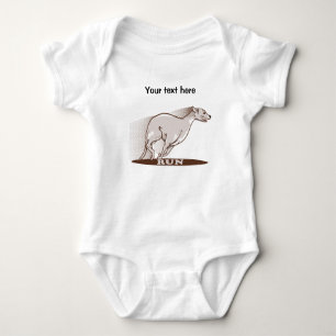 Greyhound Running Baby Bodysuit