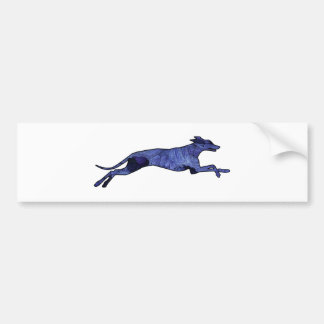 Greyhound Silhouette Fractal Bumper Sticker