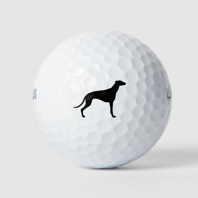 Greyhound Silhouette Golf Balls (Front)