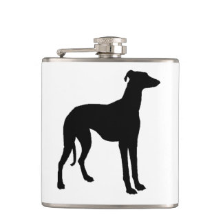Greyhound Silhouette Hip Flask