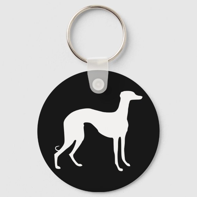 Greyhound Silhouette Keychain (Front)