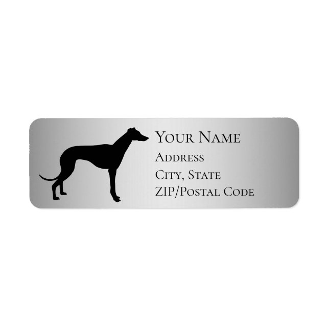 Greyhound Silhouette Return Address (Front)