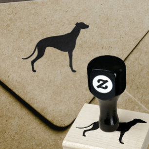Greyhound Silhouette Rubber Stamp