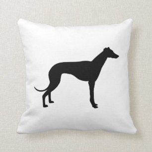 Greyhound Silhouette Throw Pillow