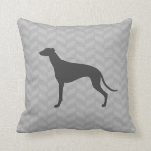 Greyhound Silhouette Throw Pillow