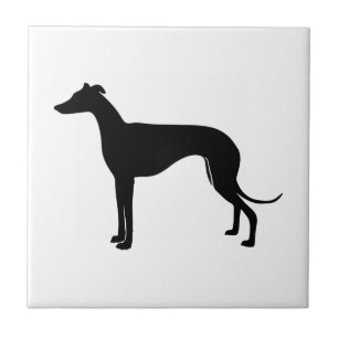 Greyhound Silhouette Tile