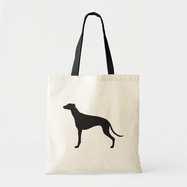 Greyhound Silhouette Tote Bag (Front)