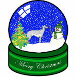 greyhound snow globe photo sculpture ornament<br><div class="desc">cute holiday ornament</div>