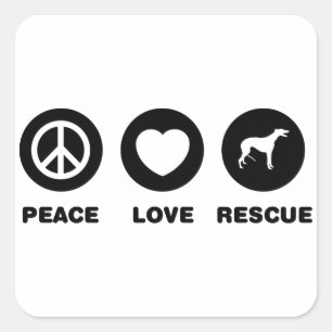 Greyhound Square Sticker